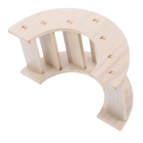 FONDOTIN Holzbrücke für Kleintiere Stabile Kletterleiter und Spielplatz für Hamster Chinchillas Rennmäuse und Meerschweinchen Glatte Oberfläche Langlebig und Vielseitig für Käfige von FONDOTIN