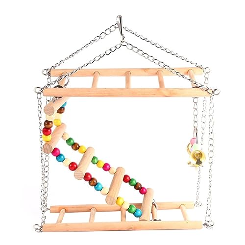 FONDOTIN Papagei Schaukel Leiter Spielzeug Vogel Spielständer Vogel Pet Supplies Holz Hängeleiter Für Nymphensittich FONDOTIN Papagei Schaukel Leiter Spielzeug Vogel Spielständer Vogel Pet Supplies Holz Hängeleiter Für Nymphensittich von FONDOTIN