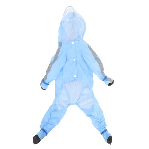 FONDOTIN Welpen-Regenmantel vollständige Abdeckung Hunde-Regenjacke atmungsaktiv leicht zu tragen Blau M für regnerische Tage FONDOTIN Welpen-Regenmantel vollständige Abdeckung Hunde-Regenjacke atmungsaktiv leicht zu tragen Blau M für regnerische Tage von FONDOTIN