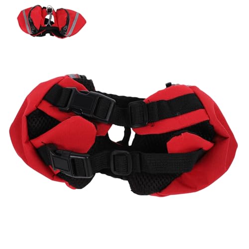 FONDOTIN Hunde -Rucksack Dog Water Bottle hundewasserflasche Dog Backpack Hundebrustgeschirr hinzufügen Transportboxen für Haustiere klein Welpe Hunderucksack Camping Rucksack für Hunde rot von FONDOTIN