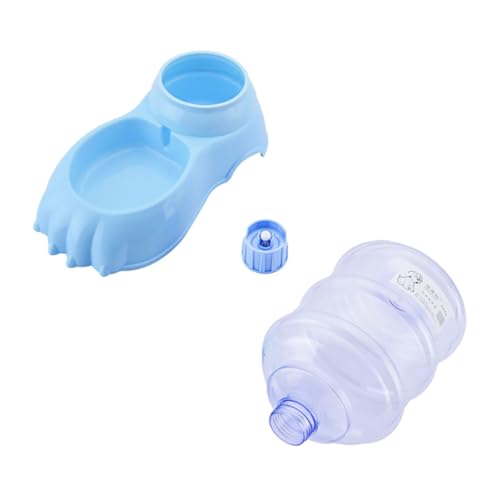 FONDOTIN Hunde Wasserbrunnen Netzeinspeiser Spender Quietschendes Hundespielzeug Kauen Für Hunde Mit Essen Haustierbedarf Katzenfutter Sky-Blue Pp-harzmaterial von FONDOTIN