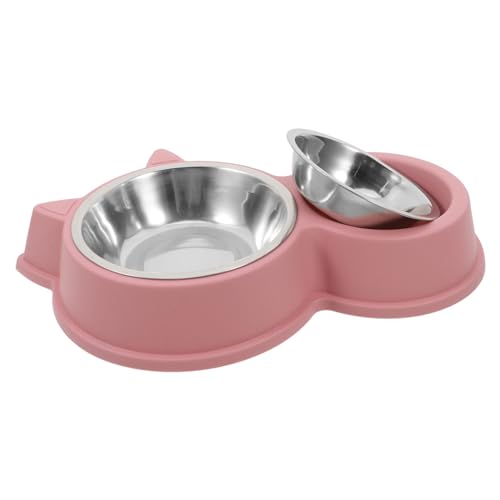 FONDOTIN Edelstahl Hundenapf Mit Ständer Doppelnapf Für Futter Und Wasser rutschfest Und Abnehmbar Mousse Geeignet Für Welpen Und Mittelgroße Hunde Einfache Reinigung Und Platzsparend von FONDOTIN