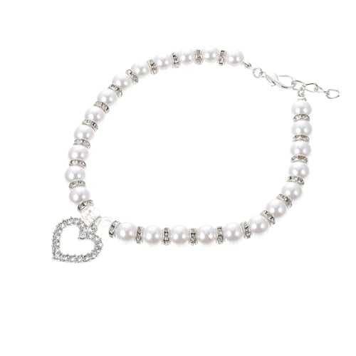 FONDOTIN Luxuriöses Welpenhalsband Weiß Für Den Hals Von Haustieren Bequem Für Hunde Robustes Material Zubehör Für Haustierfotografie L von FONDOTIN