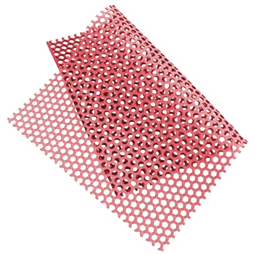 FONDOTIN Hundekäfig Bodenplatte Rot Robuste Hundekäfig Abtropfmatte mit Dichtem Lochdesign Pflegeleichte Pet Cage Base Plate rutschfeste Isolationsunterlage für Haustiere von FONDOTIN
