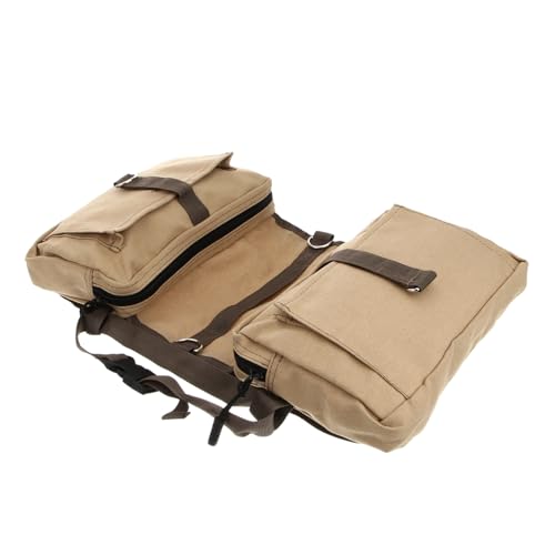 FONDOTIN Khaki Canvas Hundesatteltasche Mit Reißverschlüssen Und Klettverschlüssen Für Hundefutter Erste Spielzeug Kotbeutel Etc Multifunktionaler Rucksack Für Wanderungen Camping Spaziergä FONDOTIN Khaki Canvas Hundesatteltasche Mit Reißverschlüssen Und Klettverschlüssen Für Hundefutter Erste Spielzeug Kotbeutel Etc Multifunktionaler Rucksack Für Wanderungen Camping Spaziergä von FONDOTIN