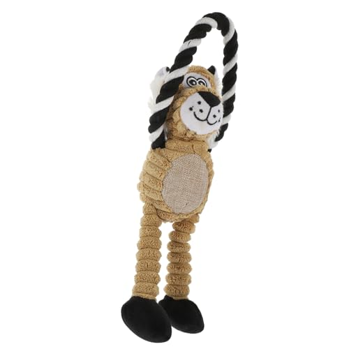 FONDOTIN Pet Dog Kauspielzeug Aus Plüsch Cartoon Löwe Für Welpen Interaktives Quietschspielzeug Zur Zahnpflege Und Stressreduktion Outdoor Und Indoor Nutzung von FONDOTIN
