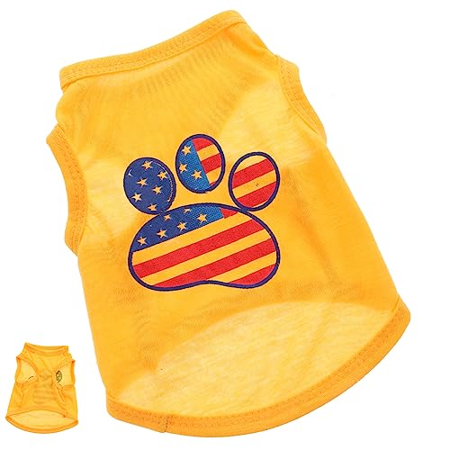 FONDOTIN Hundeweste Atmungsaktives Haustierhemd Hundekämme Zur Fellpflege Hundedecke Hunde-Sommershirt Hundekleidung Süße Welpenkleidung Bausatz Hundepullover Hunde-Outfits Baumwolle von FONDOTIN