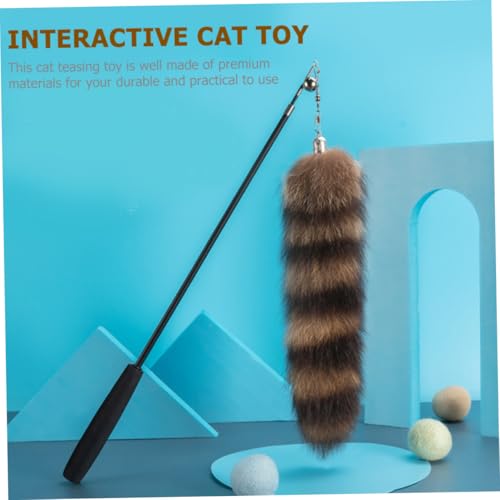 FONDOTIN Interaktives Katzenspielzeug Katzenangel Ausziehbar Langlebig für Indoor kätzchen zur Jagdaktivierung und Spielerischen Beschäftigung Geeignet von FONDOTIN