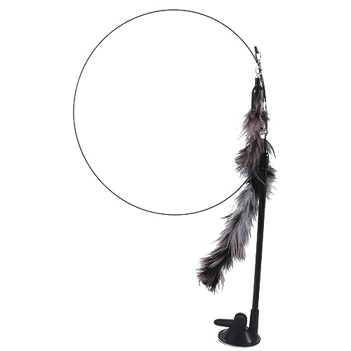 FONDOTIN Interaktives Katzenspielzeug mit Saugnapf Abnehmbarer Katzenangel für Indoor Katzen Fördert Bewegung und Spielspaß für Katzen und Kätzchen FONDOTIN Interaktives Katzenspielzeug mit Saugnapf Abnehmbarer Katzenangel für Indoor Katzen Fördert Bewegung und Spielspaß für Katzen und Kätzchen von FONDOTIN