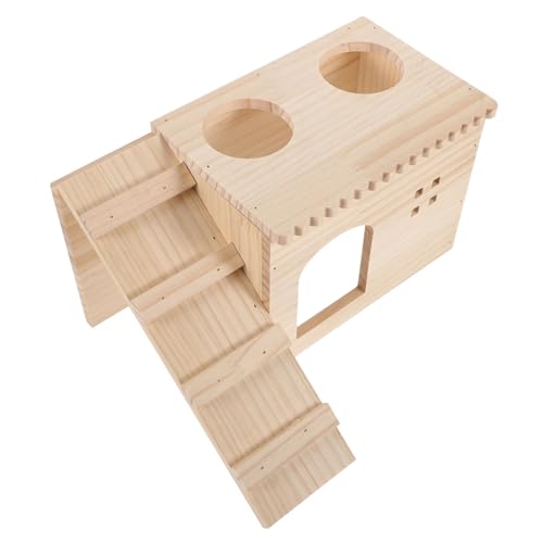 FONDOTIN Hühnerzuchtbox Holzhamsterhaus Mit Leiter Kleintier-spielhaus Aus Holz von FONDOTIN