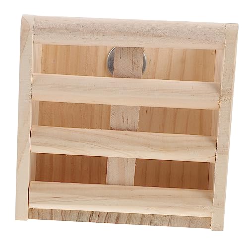 FONDOTIN Holz Heu Feeder Für Meerschweinchen Feeder Bunny Cage Decor Heu Dispenser Rack Fixator von FONDOTIN