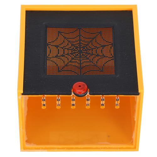 FONDOTIN Kasten Futterbox für Haustiere züchten Springspinnengehege Zubehör LED feucht Die Insekten Box Spinnen Box Springender Spinnenlebensraum Zubehör für springende Spinnen Acryl Orange von FONDOTIN