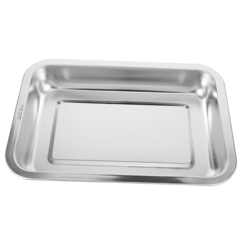 FONDOTIN Kasten Katzentoilette Katzenfutter Klumpende Katzenstreu Liter Geschlossene Katzenstreublätter Tülle Gießen Geneigte Fressnäpfe Für Katzen Spender Kratzer Rostfreier Stahl Silver FONDOTIN Kasten Katzentoilette Katzenfutter Klumpende Katzenstreu Liter Geschlossene Katzenstreublätter Tülle Gießen Geneigte Fressnäpfe Für Katzen Spender Kratzer Rostfreier Stahl Silver von FONDOTIN