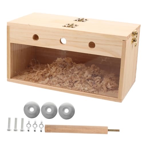 FONDOTIN Nistkasten Für Sittiche Vogelhaus Holz Hängend Nymphensittichnest Papageienzuchtkasten Gartenbrutkasten Bruthilfe Für Unzertrennliche Und Andere Hausvögel von FONDOTIN
