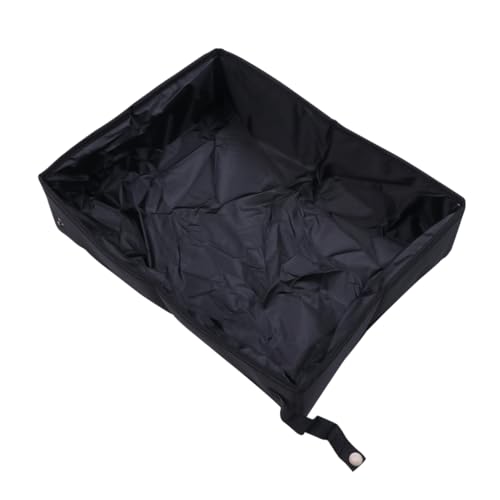 FONDOTIN Kasten Wasserdichtes Katzenstreubecken katzentoiletten abfallbehälter katzenstreuschaufel Katzenklo Katzen Sand Katzenstreu Toilette Tiertoiletten Katzenbedarf Katzenbecken Black von FONDOTIN