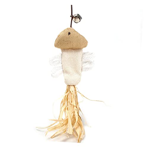FONDOTIN Katzenangel Aus Holz Mit Glöckchen - Kätzchen Fisch-Design Interaktiv Für Katzen FONDOTIN Katzenangel Aus Holz Mit Glöckchen - Kätzchen Fisch-Design Interaktiv Für Katzen von FONDOTIN