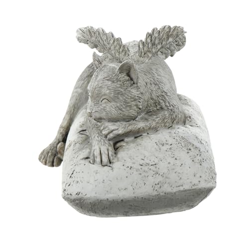 FONDOTIN Engel-haustierstatue – Katzen-gedenkstein Gartendekoration Aus Kunstharz – Gedenksteinstatue Für Den Garten von FONDOTIN