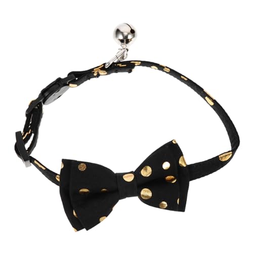 FONDOTIN Waschbares Katzenhalsband mit Abnehmbarer Schleife und Glocke Verstellbares Haustierhalsband für Katzen und Kätzchen Dekoratives Halsschmuck für Partys und Feiertage von FONDOTIN