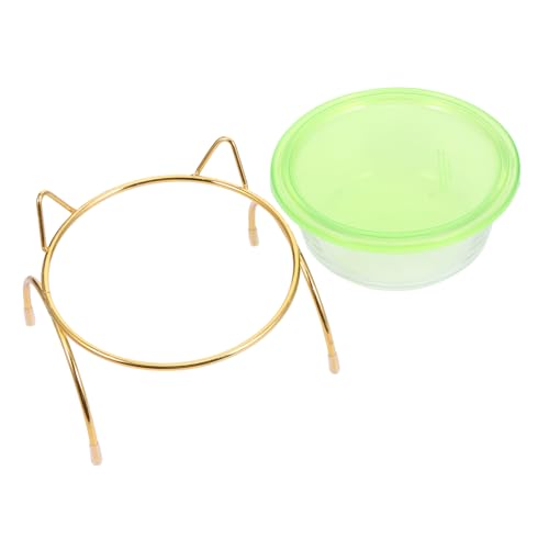 FONDOTIN Erhöhte Katzenschüssel Satz Katzenfutterspender und Wasserspender aus Keramik Nackenfreundlich Hochboden Design für Haustiere Leicht zu Reinigen Futternapf mit Neigungswinkel von FONDOTIN