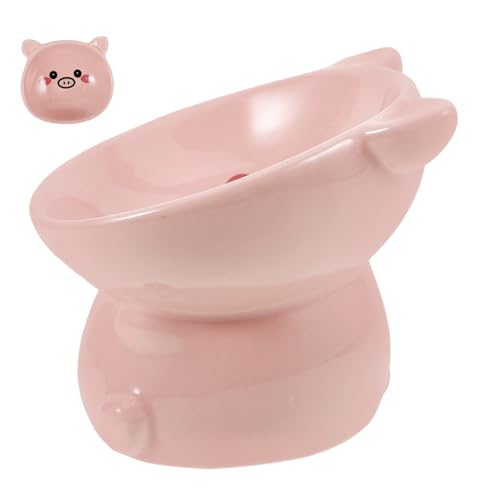 FONDOTIN Bezaubernder Katzenfutter- Und Wassernapf Mit Schweine-Design Erhöhter Keramik-futternapf Für Katzen Und Hunde FONDOTIN Bezaubernder Katzenfutter- Und Wassernapf Mit Schweine-Design Erhöhter Keramik-futternapf Für Katzen Und Hunde von FONDOTIN