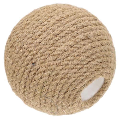 FONDOTIN Katzenspielzeug Ball Mit Sisalseil Für Hauskatzen Interaktives Kratzbällchen Für Drinnen Wiederverwendbar Zum Kauen Und Kratzen Für Kätzchen von FONDOTIN
