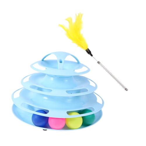 FONDOTIN Katzenspuren Spielzeugbälle Kätzchen Spielzeugkatzen interaktives Interactive Toys cat Toy Pet-Ball- Bewegungsbedürfnisse von Haustieren Blue FONDOTIN Katzenspuren Spielzeugbälle Kätzchen Spielzeugkatzen interaktives Interactive Toys cat Toy Pet-Ball- Bewegungsbedürfnisse von Haustieren Blue von FONDOTIN