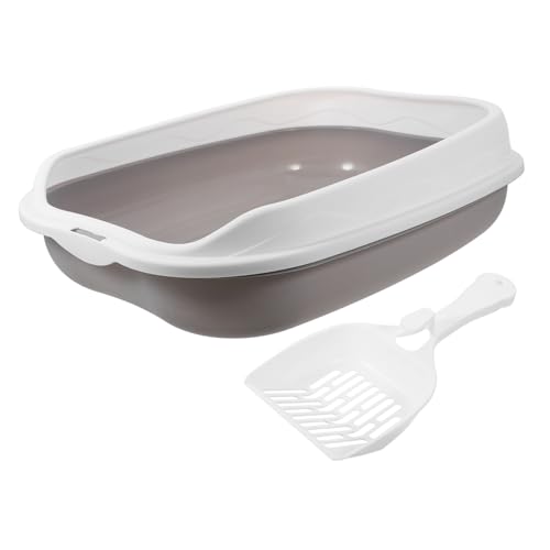 FONDOTIN Katzentoilette großes katzenklo katzensand Langlebiges Katzenklo Vielseitiges Katzenklo Halbgeschlossenes Katzenklo tragbare Toilette für Katzen Katzenstreu Welpenpfanne Abs Grey FONDOTIN Katzentoilette großes katzenklo katzensand Langlebiges Katzenklo Vielseitiges Katzenklo Halbgeschlossenes Katzenklo tragbare Toilette für Katzen Katzenstreu Welpenpfanne Abs Grey von FONDOTIN