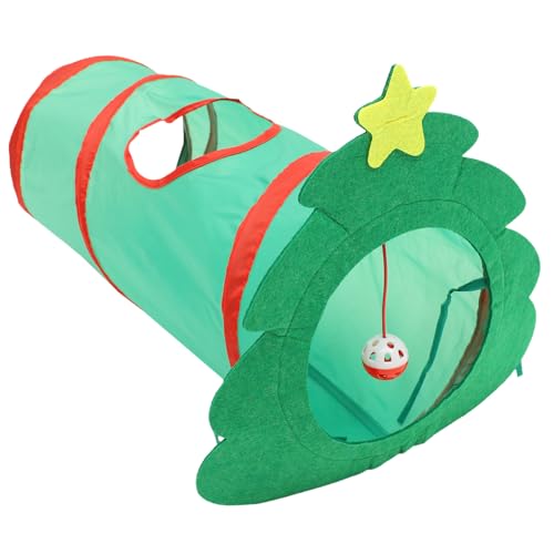 FONDOTIN Katzentunnel Weihnachtsbaum Form Faltbarer Cat Tube Tunnel für Katzen und Kleintiere Interaktives zur Beschäftigung Robustes Material Dekoratives Katzenspielzeug Zuhause FONDOTIN Katzentunnel Weihnachtsbaum Form Faltbarer Cat Tube Tunnel für Katzen und Kleintiere Interaktives zur Beschäftigung Robustes Material Dekoratives Katzenspielzeug Zuhause von FONDOTIN