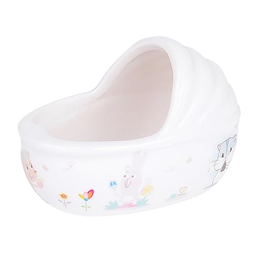 FONDOTIN Keramik Hamsterbadewanne Niedliches Reinigungsbecken aus Sicherem Material Kreatives Hamsterbadezubehör für Kleine Haustiere Zufällige Farbe Zufällige Farbe von FONDOTIN