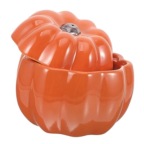 FONDOTIN Keramischer Für Katzen Und Hunde Praktische Wasserschale Kürbisform rutschfest Und Ergonomisch Für Futter Und Wasser Design von FONDOTIN
