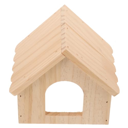 FONDOTIN Heuraufe Meerschweinchen Kleine Tier Holzhütte Für Hamster Und Meerschweinchen Niedliches Ruhehaus Aus Ideal Für Nager Schlafplatz Und Für Kleintiere Und Langlebig Perfekt Für Die von FONDOTIN