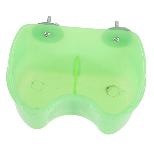 FONDOTIN Kleiner Vogelfutterspender Aus Kunststoff Papageienfutter Organizer Wassernapf Für Vogelkäfig Futterbox Mit Fächern Für Wellensittiche Und Nymphensittiche von FONDOTIN