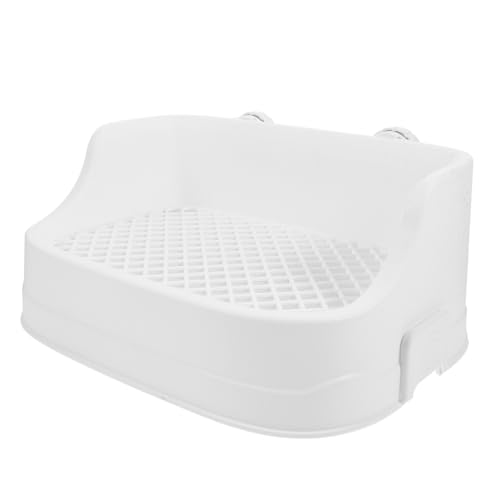 FONDOTIN Kleintier Toilette mit Spritzschutz und Abnehmbarem Einsatz Kaninchen Meerschweinchen und Hamster Geeignet Langlebig Hygienisch und Einfach zu Reinigen Kleine Tier Wc Box von FONDOTIN