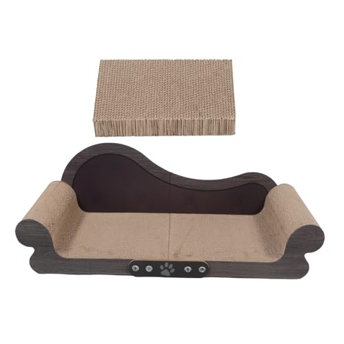 FONDOTIN Kratzsofa Lounger aus Wellpappe Langlebiges Verschleißfestes Katzen-kratzbrett für Drinnen Gesundes Kratzverhalten Fördernd Praktisches Sauberes für Energiegeladene Katzen von FONDOTIN