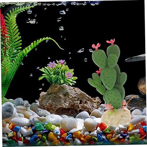 FONDOTIN Künstlicher Kunststoffkaktus Aquarium Dekoration Simulierte Pflanze Plastik Pflanzen Ornament für Fischbecken Innenbereich Grüne Topfpflanze FONDOTIN Künstlicher Kunststoffkaktus Aquarium Dekoration Simulierte Pflanze Plastik Pflanzen Ornament für Fischbecken Innenbereich Grüne Topfpflanze von FONDOTIN