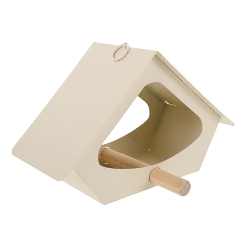 FONDOTIN Outdoor-Feeder Hängend Vogelhändler Haken Fütterung Futterspender Papagei Kleiner Vogelhäuschen Pet Bird Feeder Lebensmittelbehälter Outdoor -vogelhäuschen Weiß Eisen Und Holz FONDOTIN Outdoor-Feeder Hängend Vogelhändler Haken Fütterung Futterspender Papagei Kleiner Vogelhäuschen Pet Bird Feeder Lebensmittelbehälter Outdoor -vogelhäuschen Weiß Eisen Und Holz von FONDOTIN