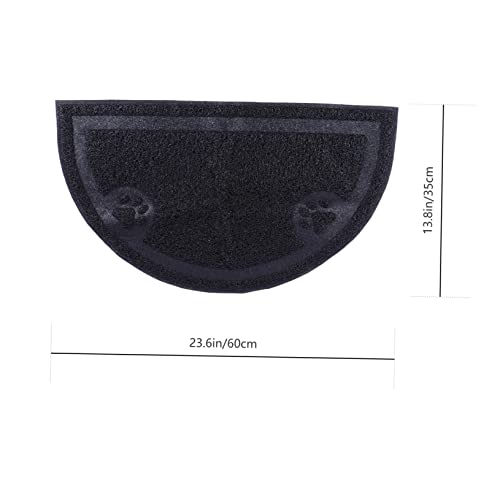 FONDOTIN PVC Halbrunde Katzenstreumatte rutschfeste Futtermatte Für Katzen Und Hunde Leicht Zu Reinigen Zufälligen Farben Für Futter Und Toilettenzubehör von FONDOTIN