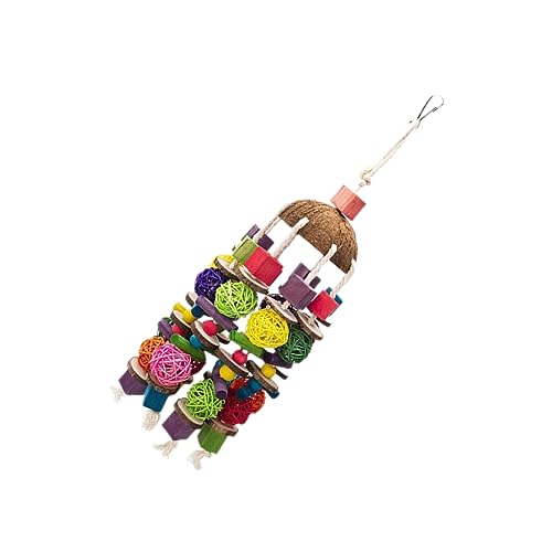 FONDOTIN Spielzeug Für Vögel Von Papagei Beißspielzeug Vogelkäfig Hängespielzeug Papageienspielzeug Holzfarbene Kokosnussschale Haustierfreundlich FONDOTIN Spielzeug Für Vögel Von Papagei Beißspielzeug Vogelkäfig Hängespielzeug Papageienspielzeug Holzfarbene Kokosnussschale Haustierfreundlich von FONDOTIN