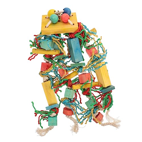 FONDOTIN Hängendes Kauspielzeug Für Vögel Multifunktionales Vogelspielzeug Spiel Und Farbenfrohes Design Für Nymphensittiche Und Andere Vögel von FONDOTIN