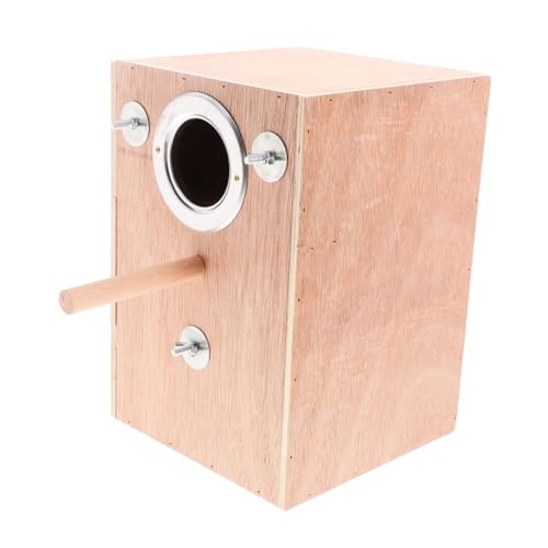 FONDOTIN Papageienbrutnest Holzvogelhaus Holzbarschständer Für Vögel -nistkäfigholzholz Finch -vogelhaus Mit Barsch Budgie Stand Bird House Papageiennistkäfigholz Hölzern FONDOTIN Papageienbrutnest Holzvogelhaus Holzbarschständer Für Vögel -nistkäfigholzholz Finch -vogelhaus Mit Barsch Budgie Stand Bird House Papageiennistkäfigholz Hölzern von FONDOTIN
