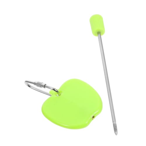 FONDOTIN Papageienfruchtgabel papageien zubehör Vogelspieß Kuchen -Tester Edelstahl gefälschte Oliven Papageienfrucht-Gemüse-Spieß Papageien-Kaustangen Vogelkäfig-Clips Abs Light Green von FONDOTIN