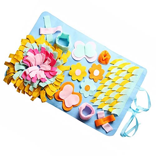 FONDOTIN Pet Sniffing Pad Hunde-Puzzle- Welpe Plüsch hundeschnüffelt Teppich hundeintelligenz Slow Feeder für Haustiere schnüffelmatte für Hunde Filzstoff Colorful FONDOTIN Pet Sniffing Pad Hunde-Puzzle- Welpe Plüsch hundeschnüffelt Teppich hundeintelligenz Slow Feeder für Haustiere schnüffelmatte für Hunde Filzstoff Colorful von FONDOTIN