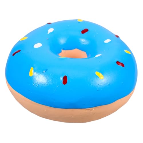 FONDOTIN Süßes Donut-förmiges Latex-hundespielzeug Realistische Quietschende Kauspielzeug Für Welpen Interaktives Zahnpflege-Spielzeug Für Kleine Und Mittelgroße Hunde Fördert Das von FONDOTIN