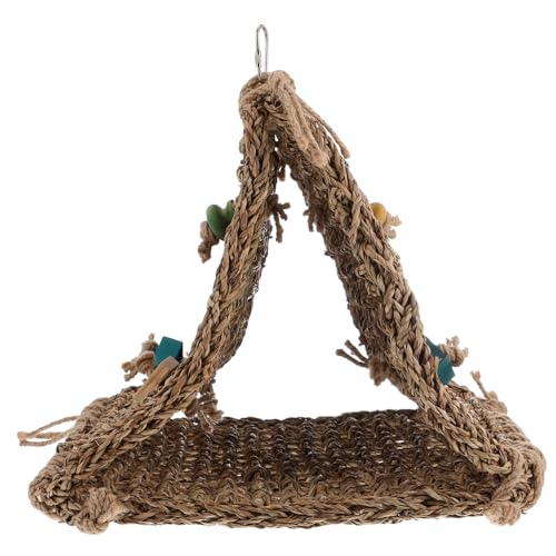 FONDOTIN Rattan Vogel Hängematte Parrot Bed Nest Vogelbett Hängendes Schlafnest für Papageien Wellensittiche und Kleine Vögel Vogelhaus zum Aufhängen Käfig Zubehör von FONDOTIN