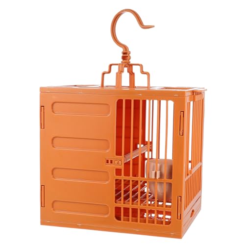FONDOTIN Reinigen Sie den Vogelkäfig Garten vogelschutz Sittiche Käfige groß für Outdoor -Holzvogelkäfig im Freien Conure-Käfig Käfig Vogelnest Sittichkäfig Plastik Brown von FONDOTIN