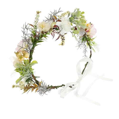 FONDOTIN Blumenhalsband Für Hunde Hundehalsband Dekor Hochzeit Künstlicher Hundeblumenkranz Hochzeitswelpenkranz Mit Blumen Hundehalsband Welpenhalsband Zubehör Reisen Draussen Stoff von FONDOTIN