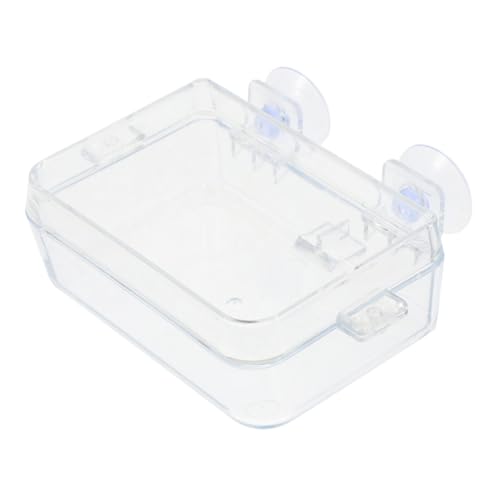 FONDOTIN Wasserschale Für Reptilien Hochwertige Futterstation Mit Saugnapf Für Bartagamen Geckos Und Schildkröten Transparente Praktische Futter Und Wasserschale Einfache Installation von FONDOTIN