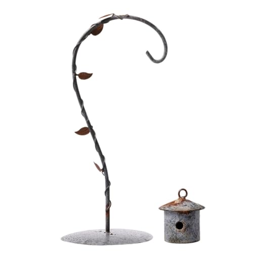 FONDOTIN Retro Rost Vogelhäuschen Hängend und Stehend Mikro Landschaft Deko mit Rundem Sockel Flexibler Desktop Halter Rostiger Schmuck für Fensterbank Balkon Garten Geschenkidee FONDOTIN Retro Rost Vogelhäuschen Hängend und Stehend Mikro Landschaft Deko mit Rundem Sockel Flexibler Desktop Halter Rostiger Schmuck für Fensterbank Balkon Garten Geschenkidee von FONDOTIN