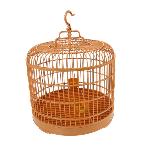 FONDOTIN Runder Vogelkäfig aus Robustem Material mit Sicherem Schließmechanismus Vintage Hängekäfig für Kleine Vögel Papageien und Hamster Dekoratives Vogelhaus für Innen und Außenbereich von FONDOTIN
