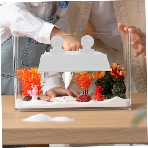 FONDOTIN Schildkröten Sonnenplattform Stabiler Kunststoff Basking Plattform Aquarium Terrassenunterstand mit Saugnapf für Wasserschildkröten und Reptilien Zubehör von FONDOTIN